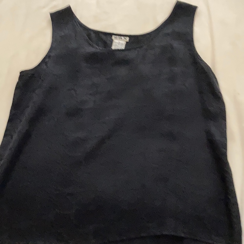 Silx black silk tank